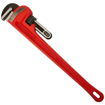 Image of RIDGID 31030 24 inch Heavy Duty Straight Pipe Wrench, Plumbing Red