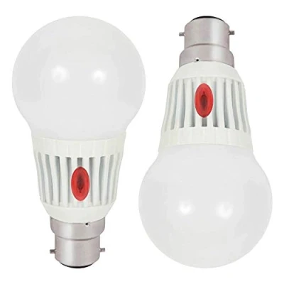 Image of LITECRAFT 2 Pack of 7W LED B22 Bayonet Cap Dusk Till Dawn Cool White Light Bulbs