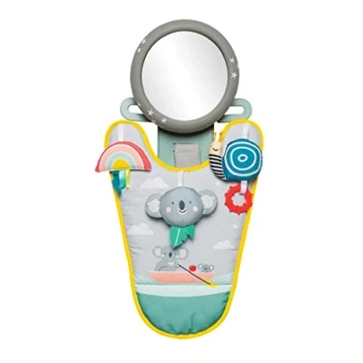Image of Taf Toys Koala in Car Play Centre. Rear Facing Kick Mat with Hanging Sensory Toys. Easy to Fit Baby Travel Activity Suitable for Boys &amp; Girls from Birth