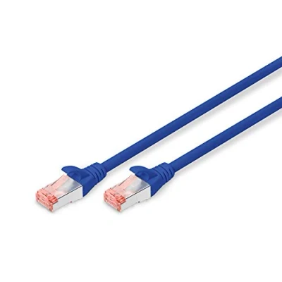 Image of DIGITUS DK1644020B S FTP Network Cable Cat.6 Double Shielded Ls0H, 2 m, Blue, Cat 6 Patch LSZH