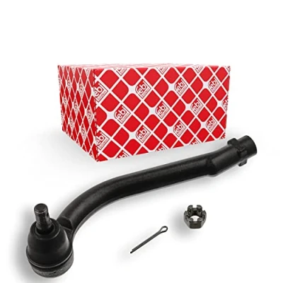 Image of 568202B000, 568212B000 Track rod end FEBI BILSTEIN 41919 Front Axle Left with crown nut HYUNDAI: SANTA FE 3, 2