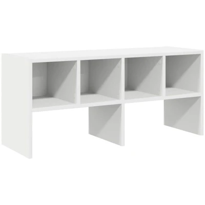 Image of vidaXL Shoe Rack Stackable White 89.5x30x40 cm