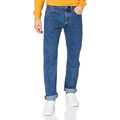 Image of Levi&#039;s Men&#039;s 501 Original Fit Jeans, Stonewash X, 31W / 32L