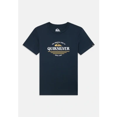 Image of Quiksilver TYPE LINE Youth Unisex Print Tshirt, Size: 14y, Dark navy