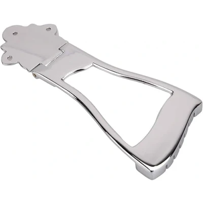Image of Chrome Archtop Jazz Guitar Bridge Tailpiece