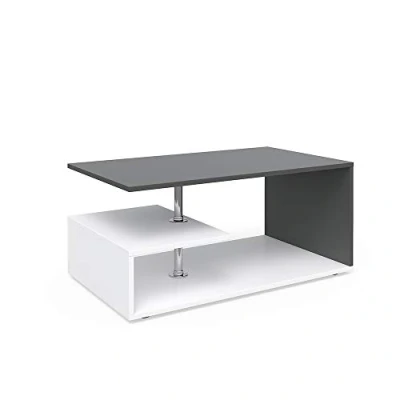 Image of Vicco Coffee table Guillermo, White/Anthracite, 91 x 41 cm