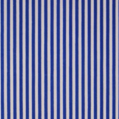 Image of Nortex Mill Royal Blue &amp; White 3mm Stripe Polycotton Fabric (Per Metre)