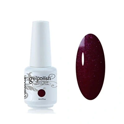 Image of Vishine 8ml Gelpolish Lacquer Color Soak Off UV LED Gel Nail Polish Manicure Pearl Maroon #1453