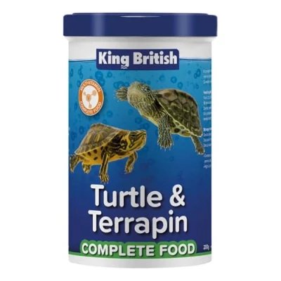 Image of King British Turtle &amp; Terrapin Complete Food 200g Tub Rich in Vitamins Minerals Natural Ingredients Contains a Variety of Shrimp, Gammarus Krill