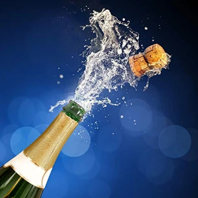 Image of Champagne Sound Bottle Greeting Card by Really Wild Cards