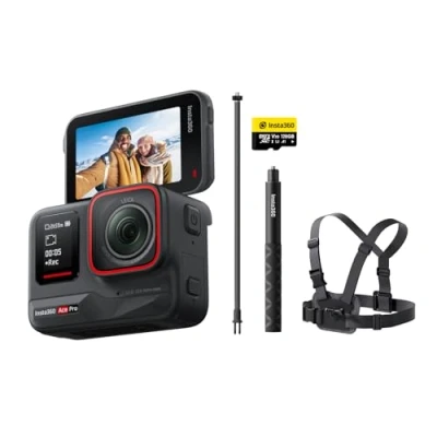 Image of Insta360 Ace Pro Winter Kit Waterproof Action Camera Co engineered with Leica, Flagship 1/1.3&quot; Sensor and AI Noise Reduction for Unbeatable Image Quality, 4K120fps, 2.4&quot; Flip Screen &amp; Features