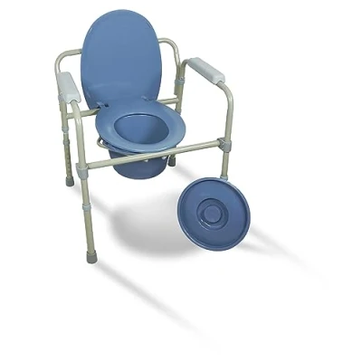 Image of Aidapt Commode Chair,Bedside,Bathroom,Height Adjustable,Toilet Seat&amp;Lid,Commode Pail,Chamber Pot,Disabled&amp;Elderly,Mobility,Supplied Flat Packed,No Tools Required,Easy Install,Push Pin Installation