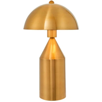 Image of Nova Table Lamp Antique Brass Plate &amp; Gloss White 1 Light IP20 E27