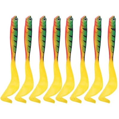 Image of Alomejor 2 Bags Soft Fishing Lures Simulation Lure Bait with Long Tail &amp; Hook Freshwater Saltwater