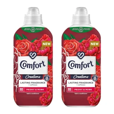 Image of Comfort Creation Concentrated Fabric Conditioner with 100 Days of Long Lasting Fragrance and Softness Intense Liquid Softener 30 Washes, 900 ml (Peony &amp; Rose, Buy 2)