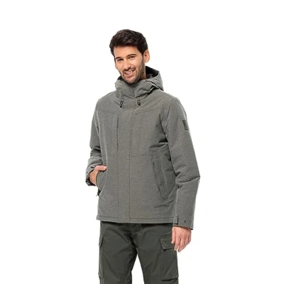 Image of Jack Wolfskin Men&#039;s Snowy Park Jacket M, Iceland Moss, M