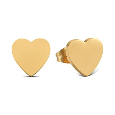 Image of Women&#039;s 18 carat Gold plated heart earrings including gift box I