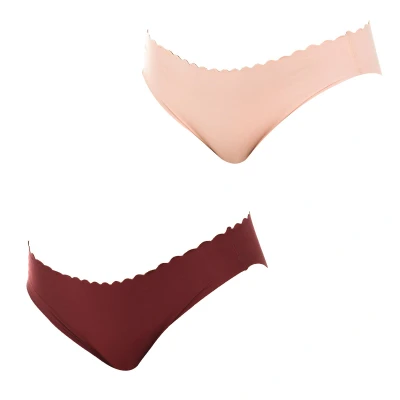 Image of Dim Womens Pack 2 Invisible Panties with matching interior lining D04NR woman Multicolour Size Large