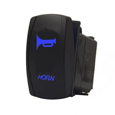 Image of Mintice Car Auto 12V 20A 24V 10A Blue LED Light Lamp Rocker Toggle Switch 5Pin Horn Momentary