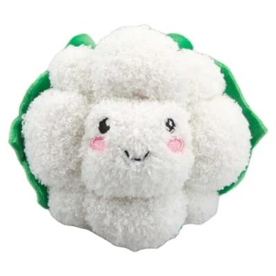 Image of VFM Cauliflower Soft Toy Food Themed Cute Plush Cuddly Fluffy Stuffed Plushie, Gifts for Birthday, Valentine&#039;s Day Chirstmas 16cm Multi Coloured