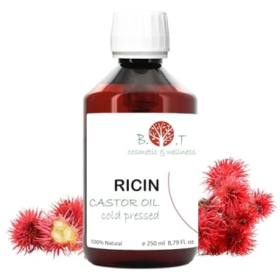Image of Pure Castor Oil Hair Growth Serum, EyeLashes Grow, Dry Repair Oil, Beard Scalp Nail Health, Organic, Natural, Cold Pressed Ricin 250 ml