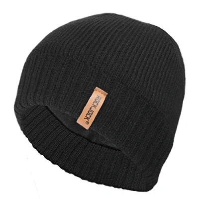 Image of RockJock STORMACTIVE Mens Waterproof Windproof Classic Warm Beanie Hat Black
