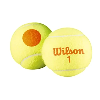 Image of Wilson Tennis Balls, Starter Orange, Pack of 48, Yellow/Orange, for Children, WRT13730B