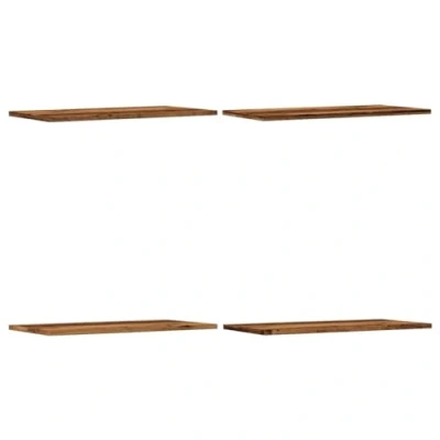 Image of vidaXL Wall Shelves Storage Floating Shelf 4 pcs Old Wood Engineered, Ideal for Display and Home Decor Living Room, Office, Study
