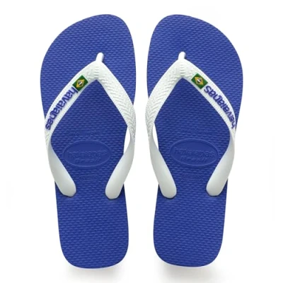 Image of Havaianas Unisex Top Brasil Logo, Marine Blue, 6/7