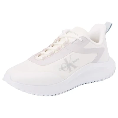 Image of Calvin Klein Women&#039;s Runner Trainers, Purple (Bright White/Lilac Ash), 8