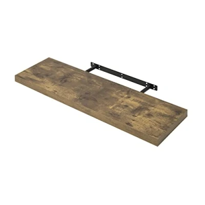 Image of WOLTU Floating Shelf, Wall Free Bookcase, Wooden Board for Books, Pictures, Decoration, 70 x 23 3.8 cm, Vintage Brown, RG9369hov