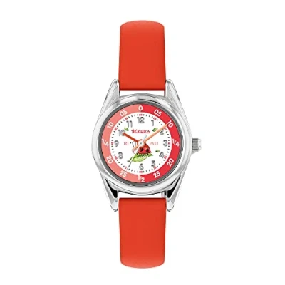 Image of Tikkers RSPB Kids Animals and Insects Time Teacher Analogue Quartz Watch (Red Ladybird)