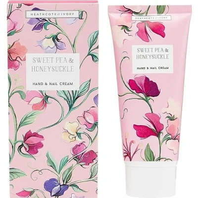 Image of Heathcote &amp; Ivory Sweet Pea Honeysuckle Hand Nail Cream, 100Ml