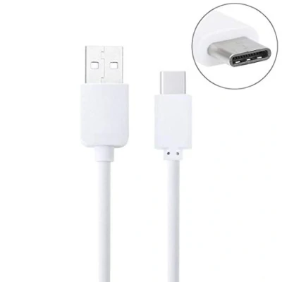 Image of 1 Metre White Compatible For Huawei P20 / Pro Lite USB Type C Sync Charger Charging Power Cable Lead (1M, White)