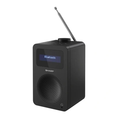 Image of SHARP DR 430 BK DABﱓ Bluetooth Clock Radio Midnight Black, Black