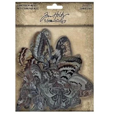 Image of Creative Craft Propducts Transparencies, Moths Tim Holtz Idealogy