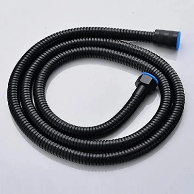 Image of Stainless Steel Flexible Shower Hose Black Color 1M 1.5M 2M Pipe Double Lock with Inner Tubes Bathroom Accessories