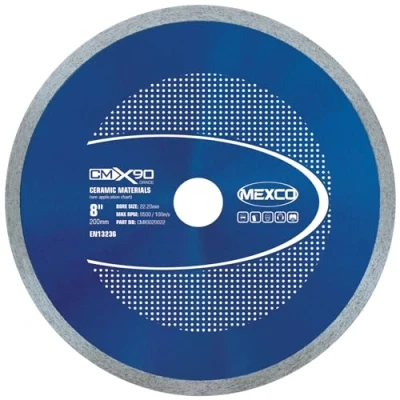 Image of Mexco X90 Grade Ceramic Materials Diamond Blade 200 x 22.23mm