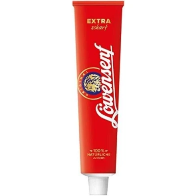 Image of Scharfer Senf Extra Hot German Mustard 8 x 200 ml Löwensenf Germany