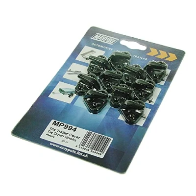 Image of Maypole MP994 Plastic Trailer Cover Tie Down Hook, Black