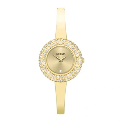Image of Sekonda Radiance Ladies 30mm Quartz Watch in Champagne with Analogue Display, and Gold Brass Strap 40588