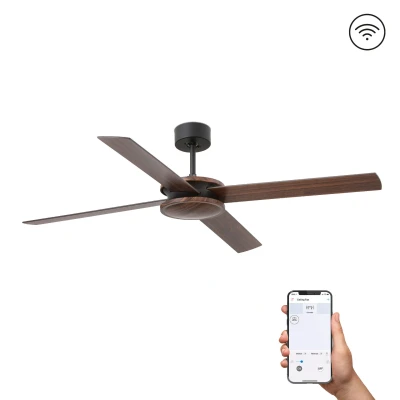 Image of Polea Large 4 Blade Brown, Walnut Wiz Smart System