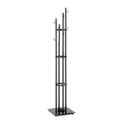 Image of HAKU Mobel Hall Tree Anthracite, Black, Metal, Tempered Glass 8 mm Size: W 35 cm X H 183 D cm, Style: Modern