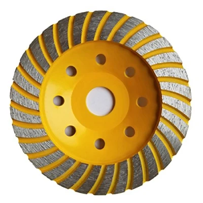 Image of APLUS Grinding Wheel, Turbo Diamond Cup, 5&#039;&#039; (125mm) Angle Grinder Disc for : Concrete, Marble, Granite, Natural Stone, Cement