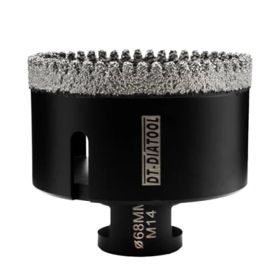 Image of DT DIATOOL Diamond Core Drill Bit 68mm Hole Saw for Porcelain Tile Ceramic Marble Granite M14 Thread
