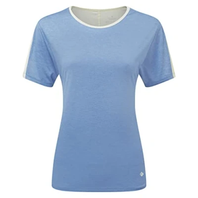 Image of Ronhill, Wmn&#039;s Tech Glide S/S Tee, Running, LakeBlueMarl/Vanilla, 8