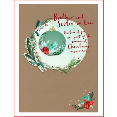 Image of Hallmark Brother and Sister in Law Christmas Card Son