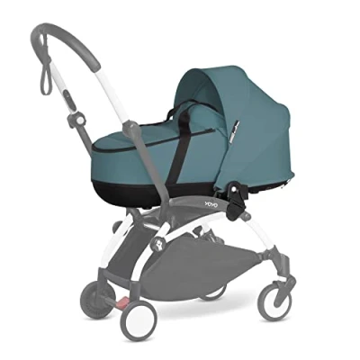 Image of Babyzen YOYO Bassinet, Aqua Includes Thick Double Mattress, Ventilated Shell &amp; Hood Requires YOYO2 Frame (Sold Separately)