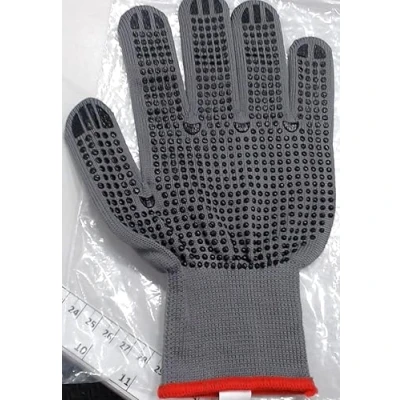 Image of Polyco 801 MAT PVC Dotted Gripper Gloves, Single Pair, Size 7/Small, Grey