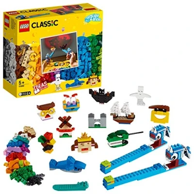 Image of LEGO 11009 Classic Bricks and Lights Shadow Puppet Theater Set with Light Bricks, Creative Fun for 5 Year Old